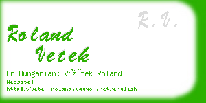 roland vetek business card